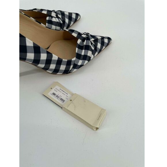 New Maje Women's Gingham Print shoe / heels Courts Sz 40 Blue/ White Size 9/10 - Picture 7 of 13